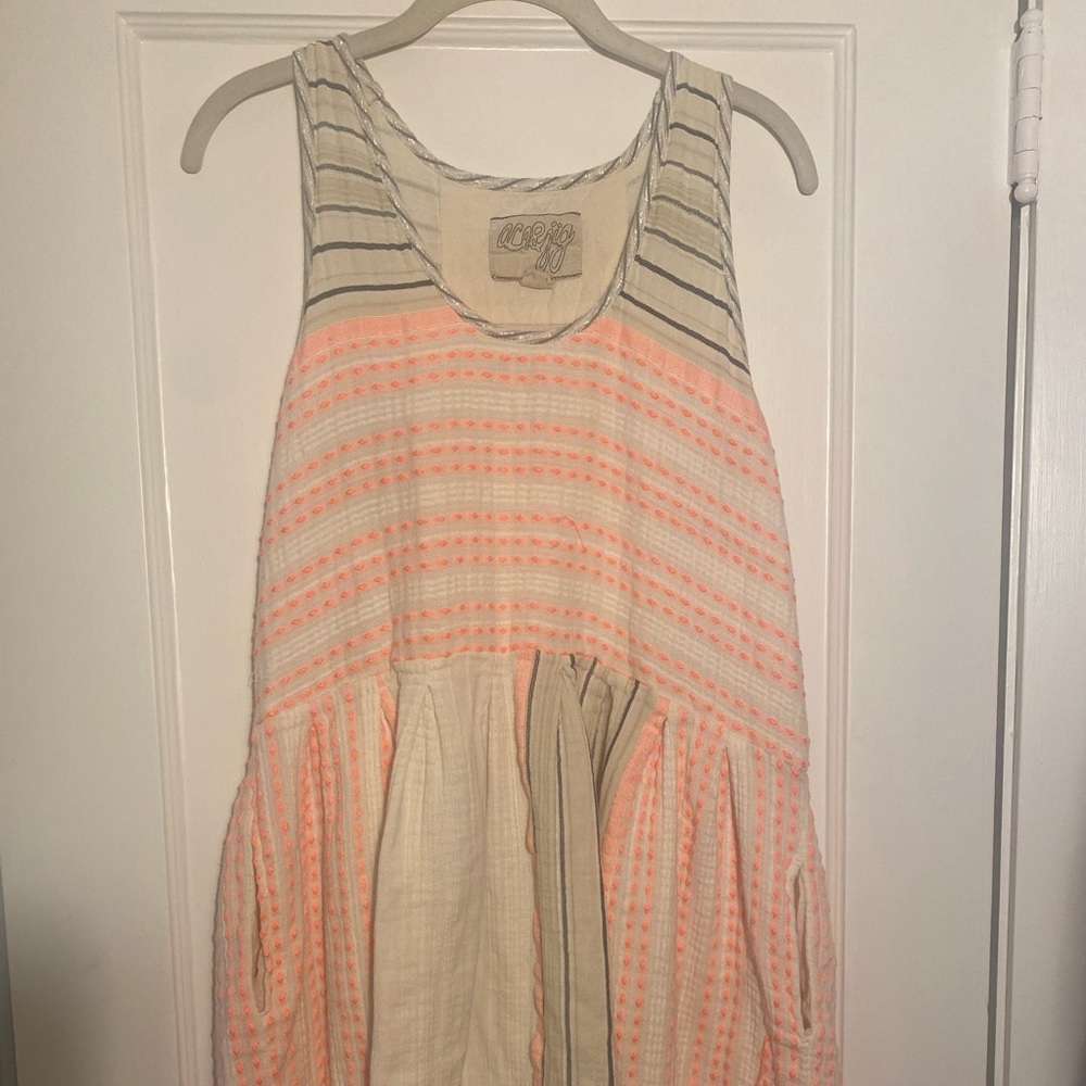 Ace & Jig Peach and Cream Casual Dress